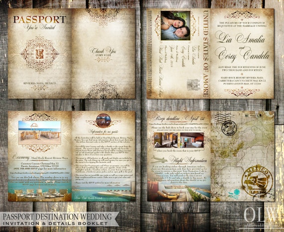 Vintage Passport Invitations 1