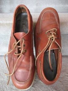 1960s GOLF Shoes Mfg by Endicott Johnson - Boat Style Leather - Mens 10 ...