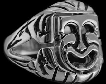 Swiveling Comedy Tragedy Ring Sizes 5.5, 6, 6.5, 7.0, 7.5