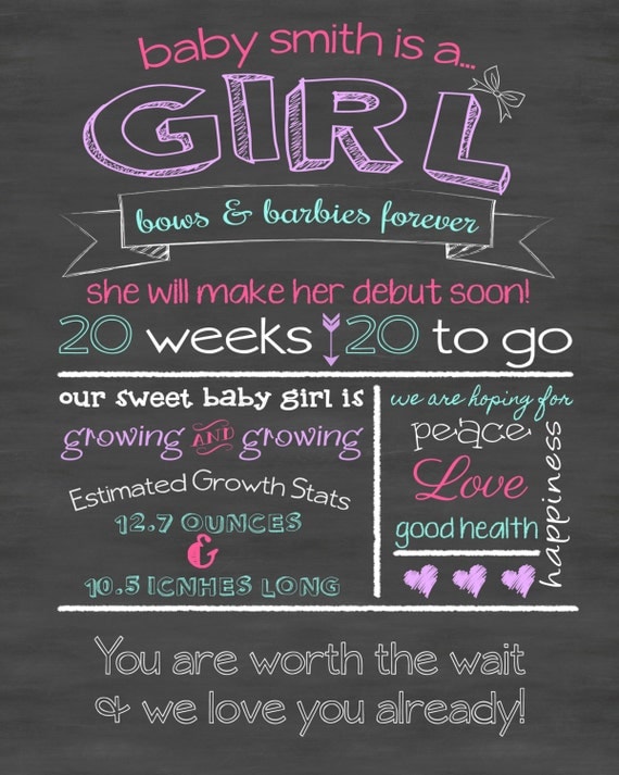 Items similar to Printable Gender Announcement! on Etsy