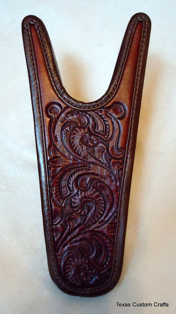 Western Hand Tooled Leather Covered Boot Jack