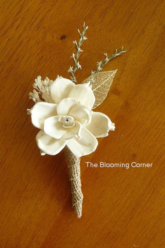 Boutonniere Sola Wood Boutonniere Wedding Sola corsages