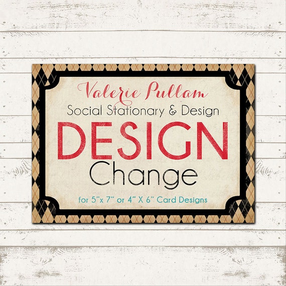 Custom Card - Design Change- Font, Color, Pattern - Special Add-on Il_570xn