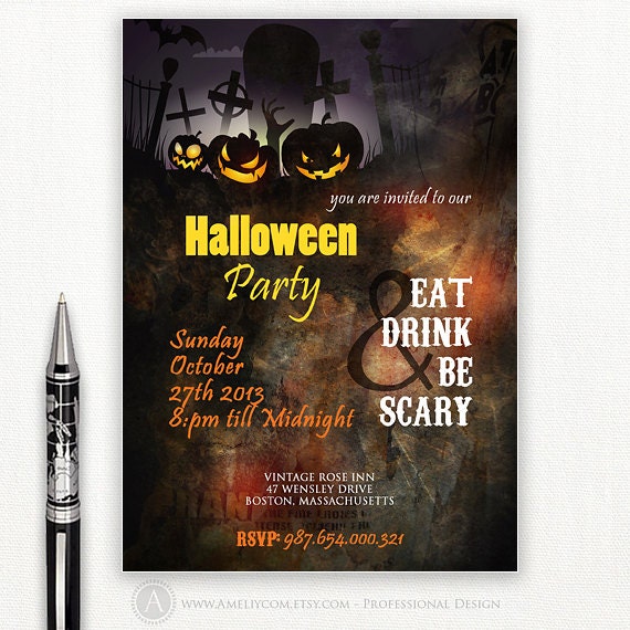 Invitation Halloween Party Text 4