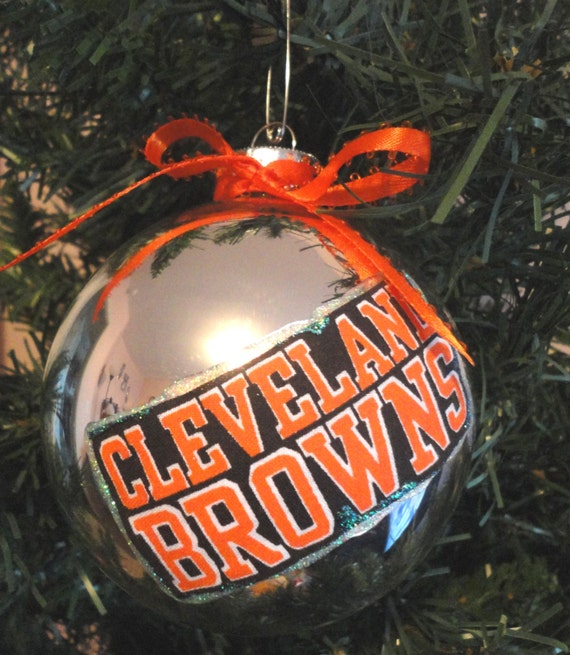 NFL Cleveland Browns 4 Christmas Ornaments by marilynschimmeyer