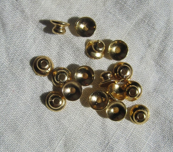 Smooth 6MM 18K Gold Filled Bead Caps Anti-Tarnish