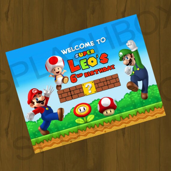 Super Mario Printable Welcome Sign Super By SplashboxPrintables super-mario-printable-welcome-sign-super-by-splashboxprintables