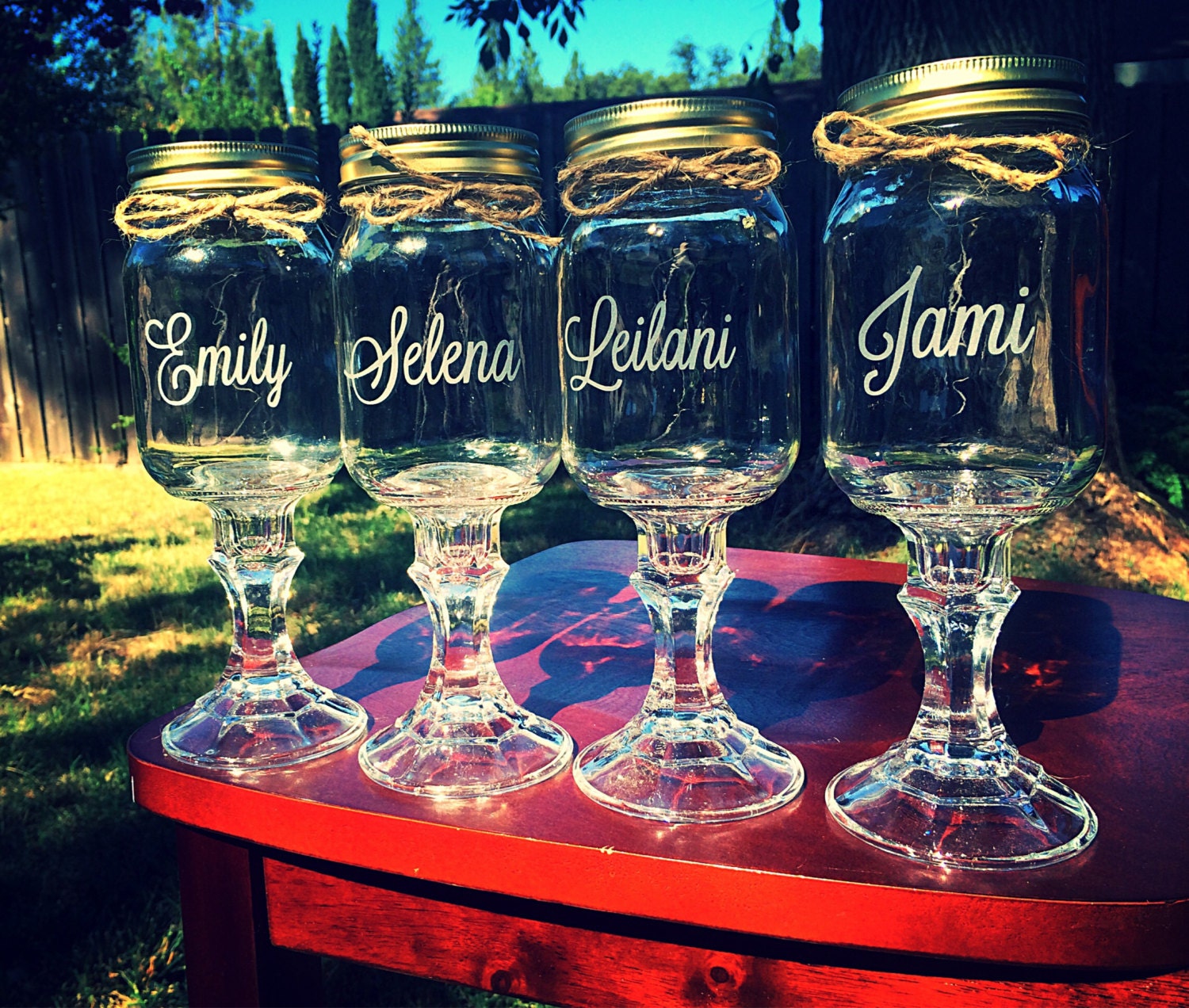 4 Customized Redneck Wine Glass Etched Set Of 4 Glasses