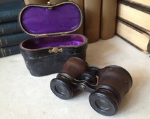 Anciennes Jumelles Lemaire Paris 8x - Cuir Et Verre - État Correct