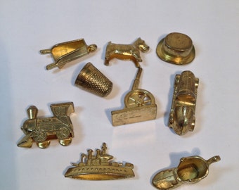 Popular items for gold monopoly pieces on Etsy