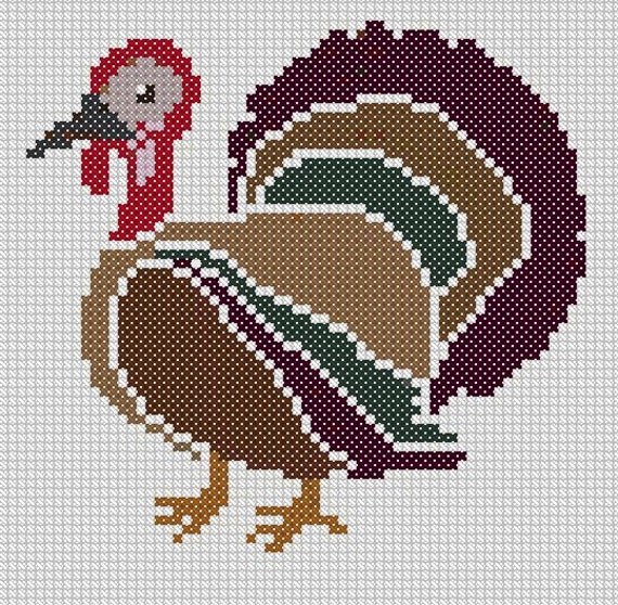 Thanksgiving Turkey Cross Stitch PDF PATTERN by ardreedesigns