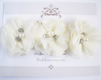 Ivory Headband, Baby Headbands, Baby Girl Headbands, Baby Girl Headbands, Infant Headbands, Baby Bows