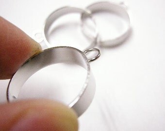 6pc platinum look ring shanks-522