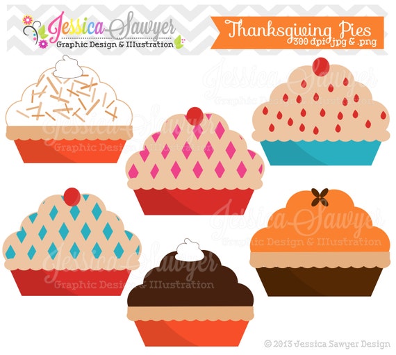 INSTANT DOWNLOAD, thanksgiving pies clipart, for commercial use, personal use, invites, cards, scrapbooking Il_570xn