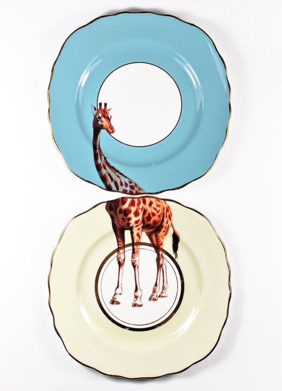 Giraffe (With images) | Vintage plates, Giraffe, Tableware