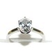 Oval Diamond Ring, Anniversary Ring, Promise Ring, Purity Ring, Sterling Silver