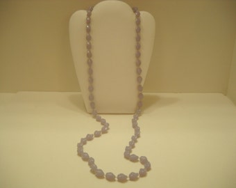 Vintage Sarah Coventry 36" Twisted Lavender Beaded Necklace (1581)