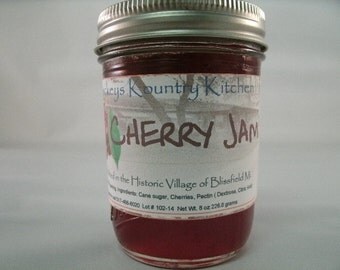 Cherry Jam Homemade by Beckeys Kountry Kitchen jelly preserves fruit spreads