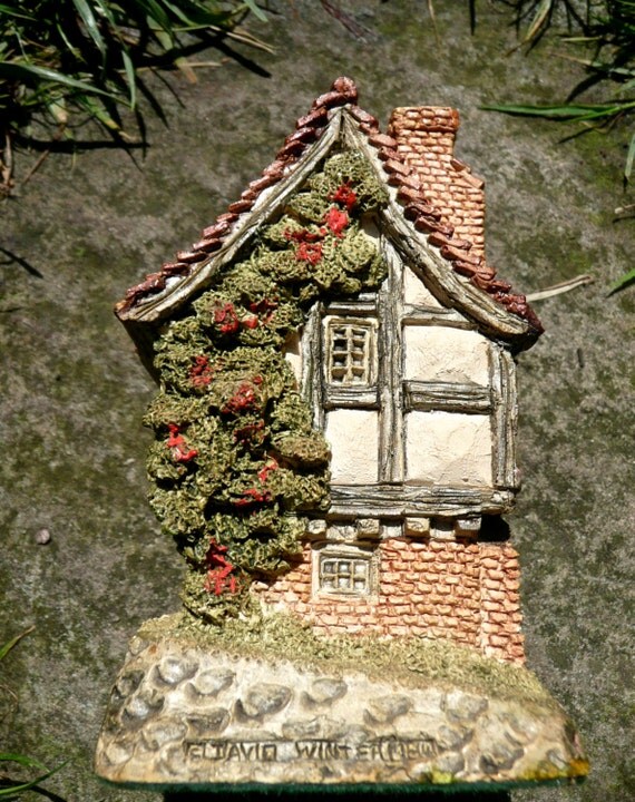 Miniature House Sculpture English Cottage Collectibles