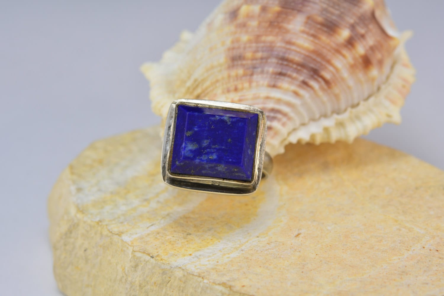 lapis lazuli, sterling silver, gemstone ring, bezel, bezel setting ...