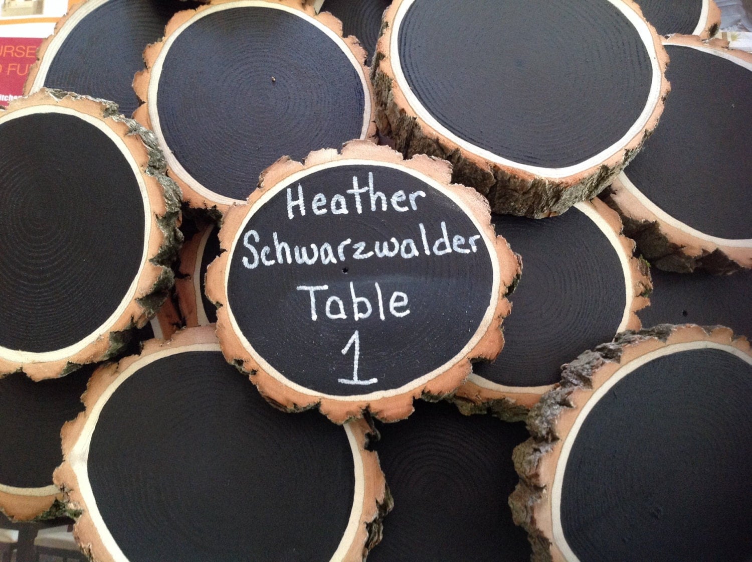 50 Chalkboard guest place cards rustic barn country weddings