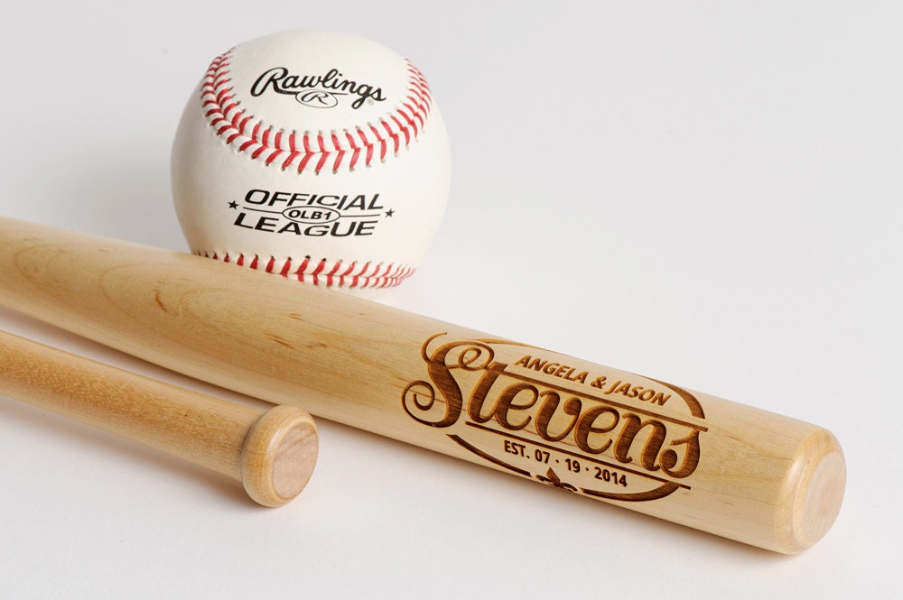 1 Personalized Mini Bat Engraved Wedding Gift Personalized