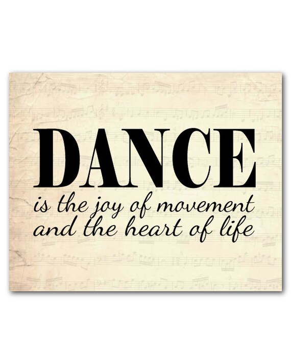 Dance is the joy of movement and the heart of life quote - Typography ...