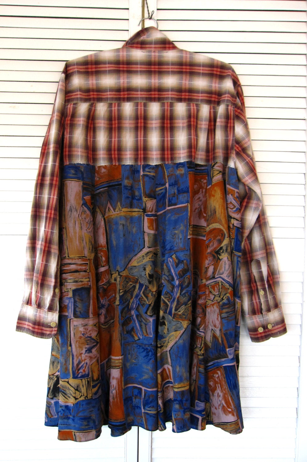 Romantic Patchwork dress upcycled clothing Eco Tattered top up