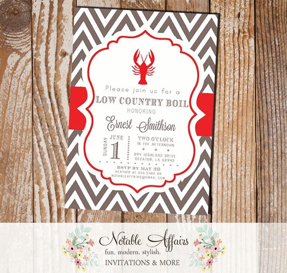 Low Country Boil Invitation Wording 1