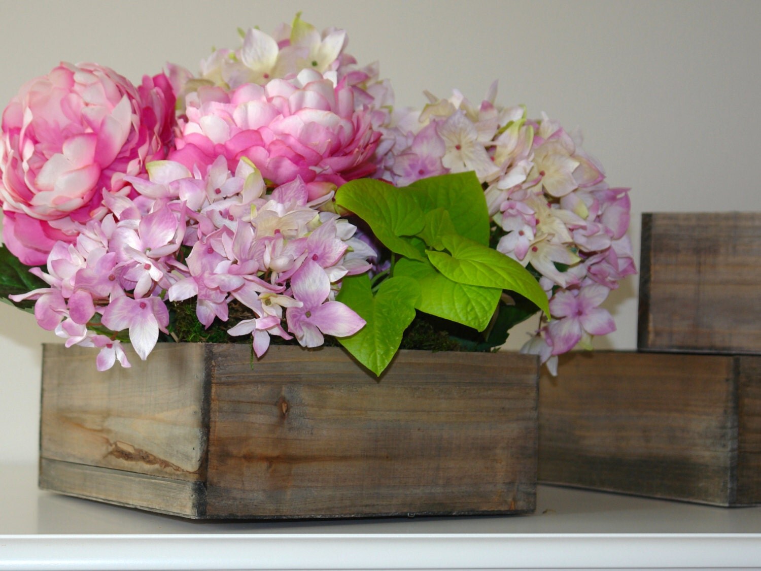 wood box wood boxes square wood vase succulents wedding flower