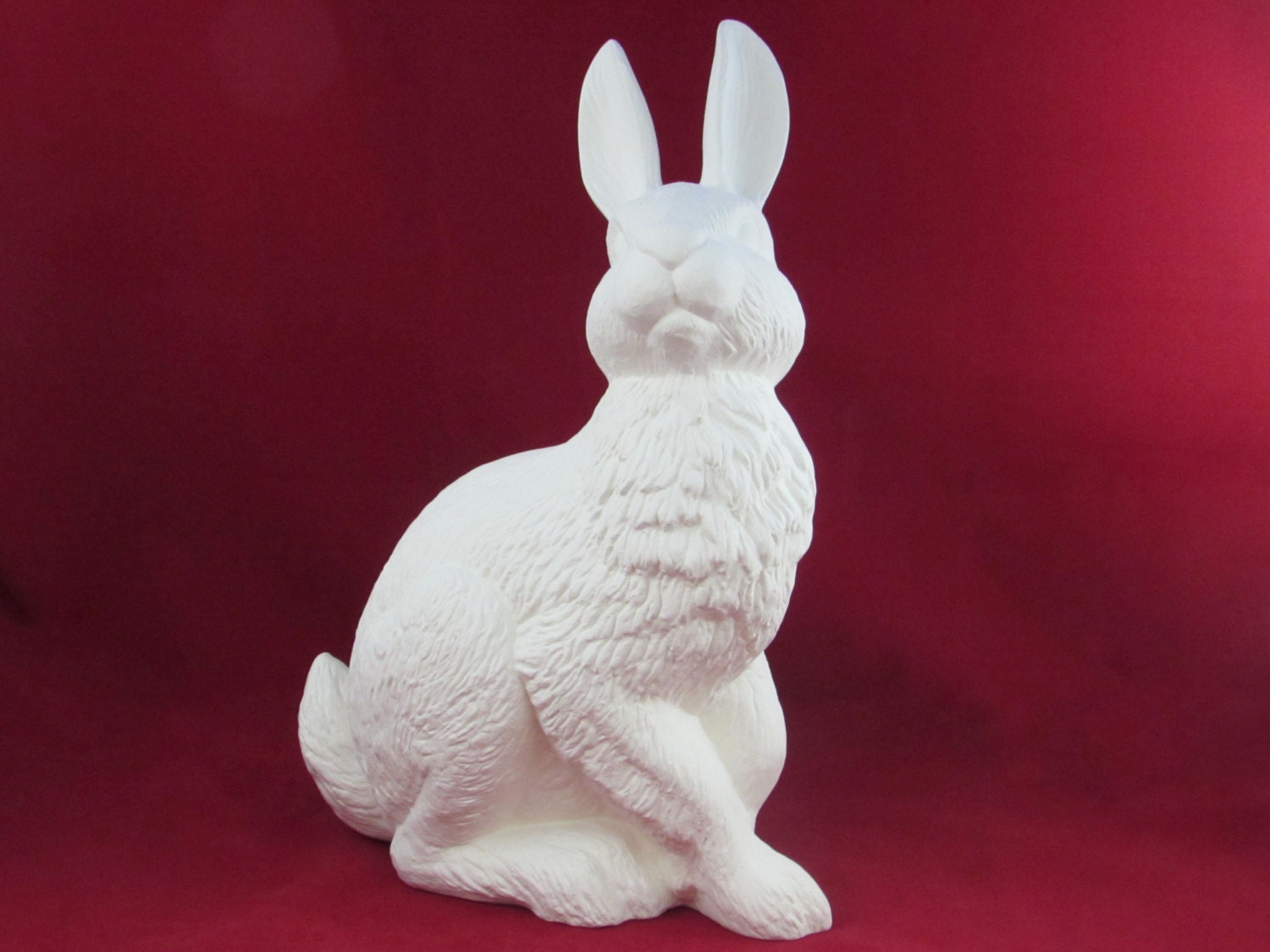 Ready to Paint Large Ceramic Bunny for the Garden 15 inches