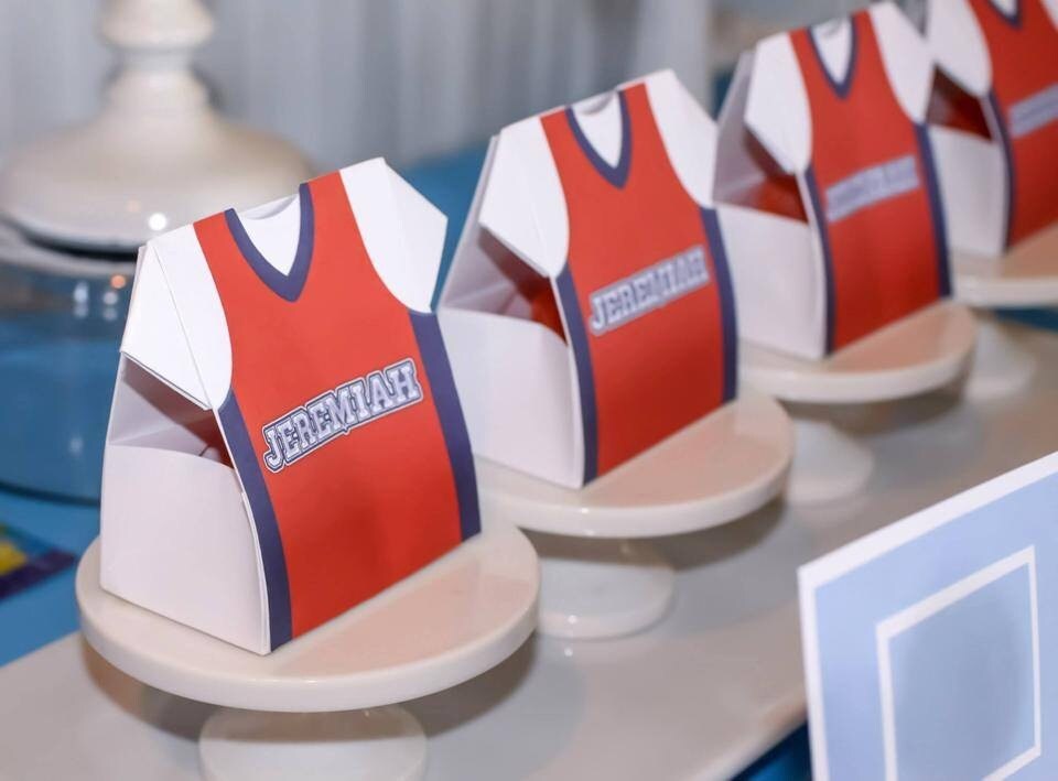 PDF Tutorial for Basketball Jersey Origami Shirt Favor Box.