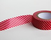 Red Striped Washi Tape - 15mm single roll Il_170x135
