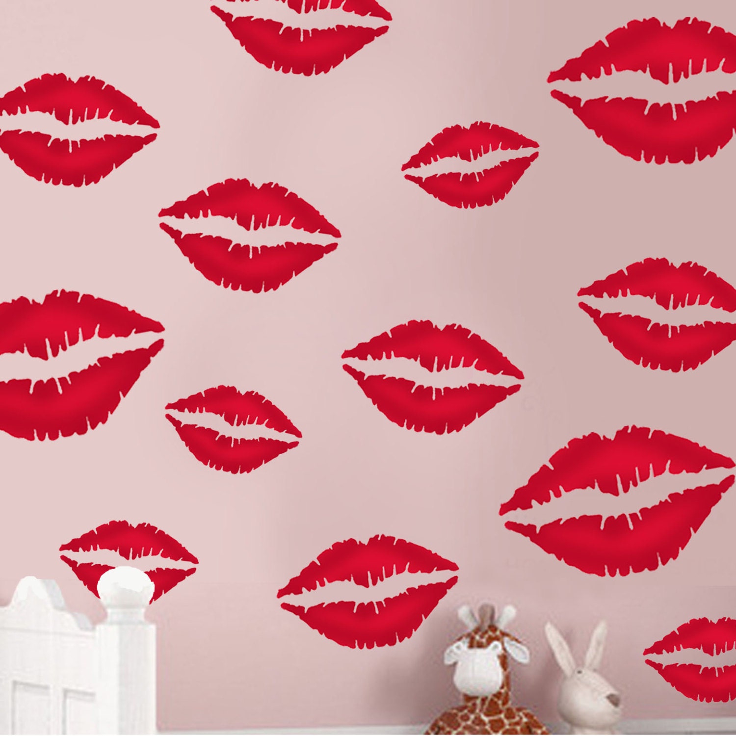 Wall Stencils Lips Kissing painting stencil Ideal for