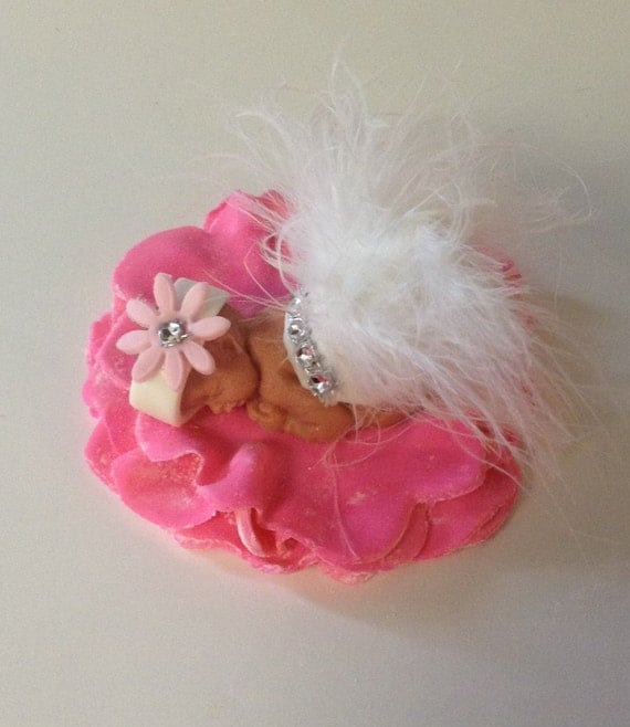 Items similar to PRINCESS BABY SHOWER Cake Topper Fondant ...