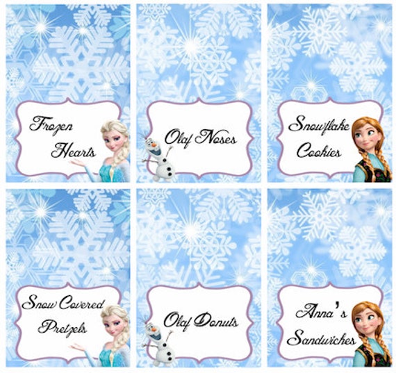 Free Frozen Birthday Food Printables