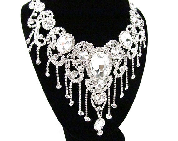 Crystal Bridal Jewelry Set Rhinestone Crystal by bloomsnbrides