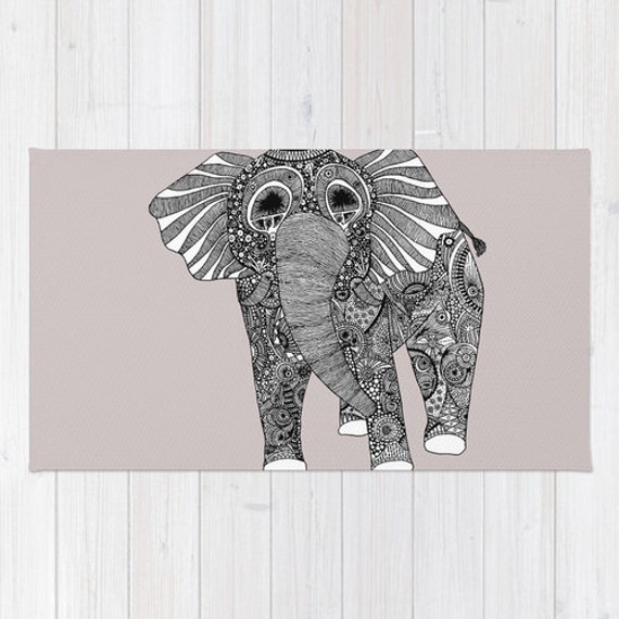 Grey Elephant Rug Grey Rug Elephant Bath Mat Grey Bath