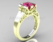 italian wedding rings gold white pink