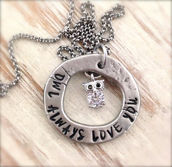 Personalized Necklace | Pewter Jewelry | Gifts for Mom | Engraved ...