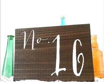 Wedding Table Numbers, Wooden Table Numbers Wedding, WOOD TABLE Numbers - Single table number - TB-23