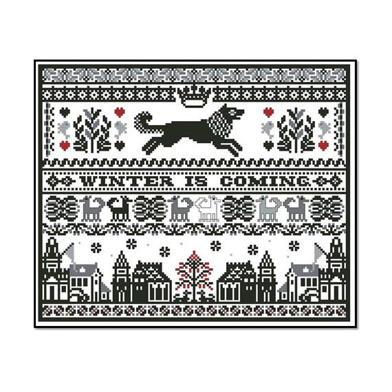 Game of Thrones "Stark Sampler" Chart/Pattern for Cross Stitch