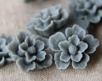 12 pcs of sakura flower cabochon-22mm-rc0166-38-powder blue