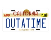 Items similar to Back to the Future OUTATIME 1986 California License ...