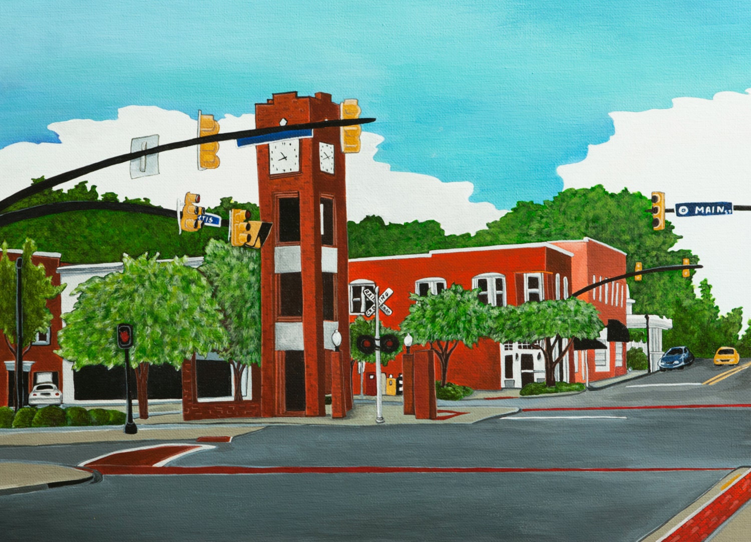 Clock Tower Simpsonville SC by anythingbutmath on Etsy
