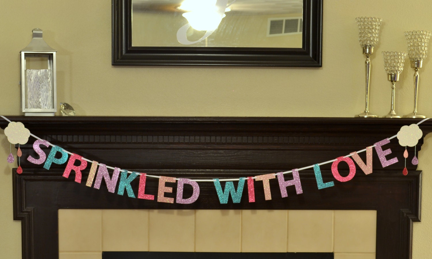 Sprinkled with Love Glitter Banner