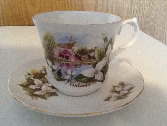 Celebrating  Cup cups Tea English vintage Saucer and ontario Vintage tea  Springfield Bone China