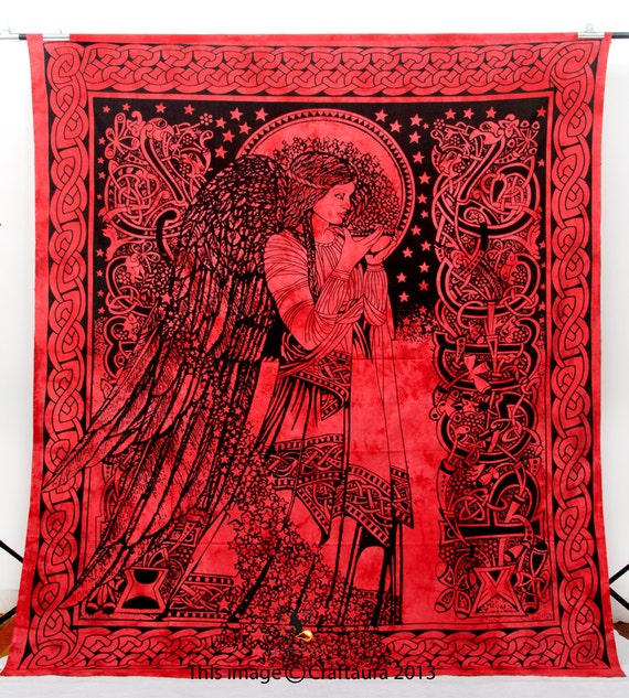 Angel Tapestry Hippie Hippy Wall Hanging Tapestry by CraftAuraHome