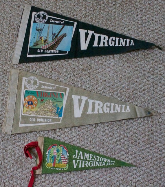 Vintage Virginia Pennants by THEAUCTIONGIRLS on Etsy