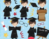 80% OFF SALE Graduation boys clipart commercial use, vector graphics, digital clip art, digital images - CL664 Il_170x135